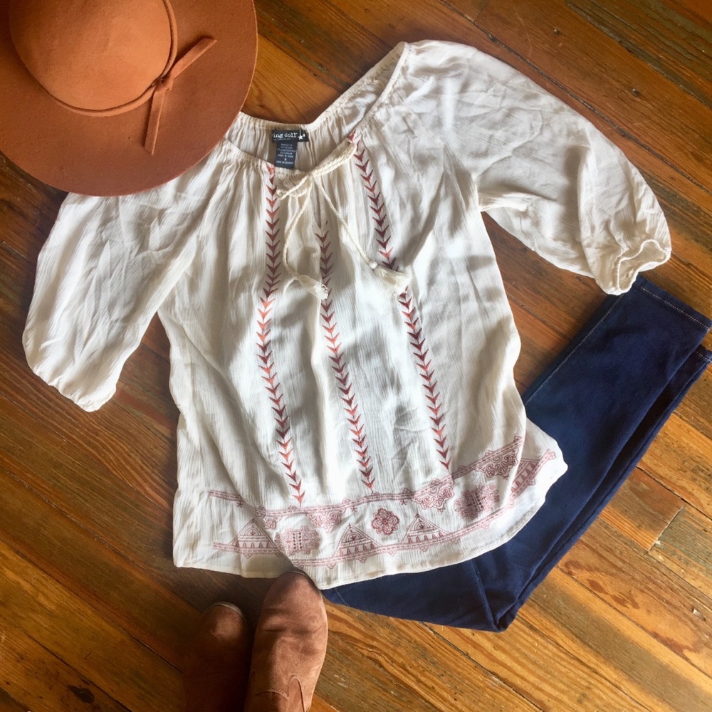 Boho Peasant Top